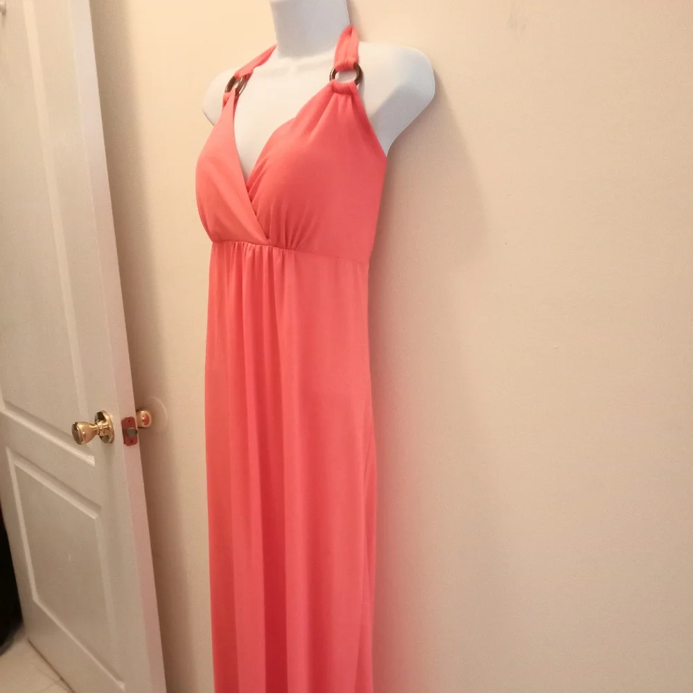 NWT🎁FREE GIFT INCLUDED🎁Midi Dress Push-Up Pads Bra, Strap Neck Halter Summer - Picture 6 of 16